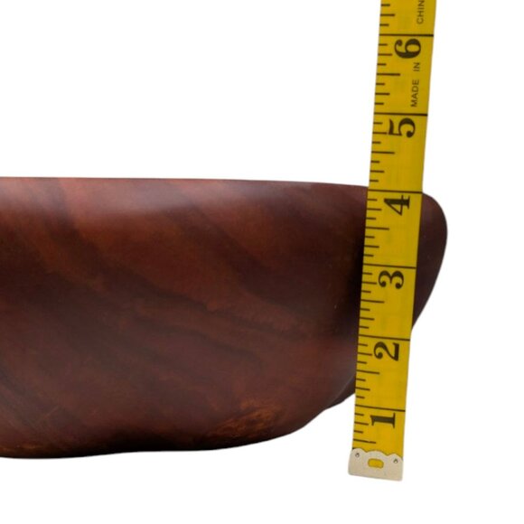 Pacific Merchants Acacia Serving Bowl Brown Wood Round Flared Acaciaware 12" - Picture 8 of 15
